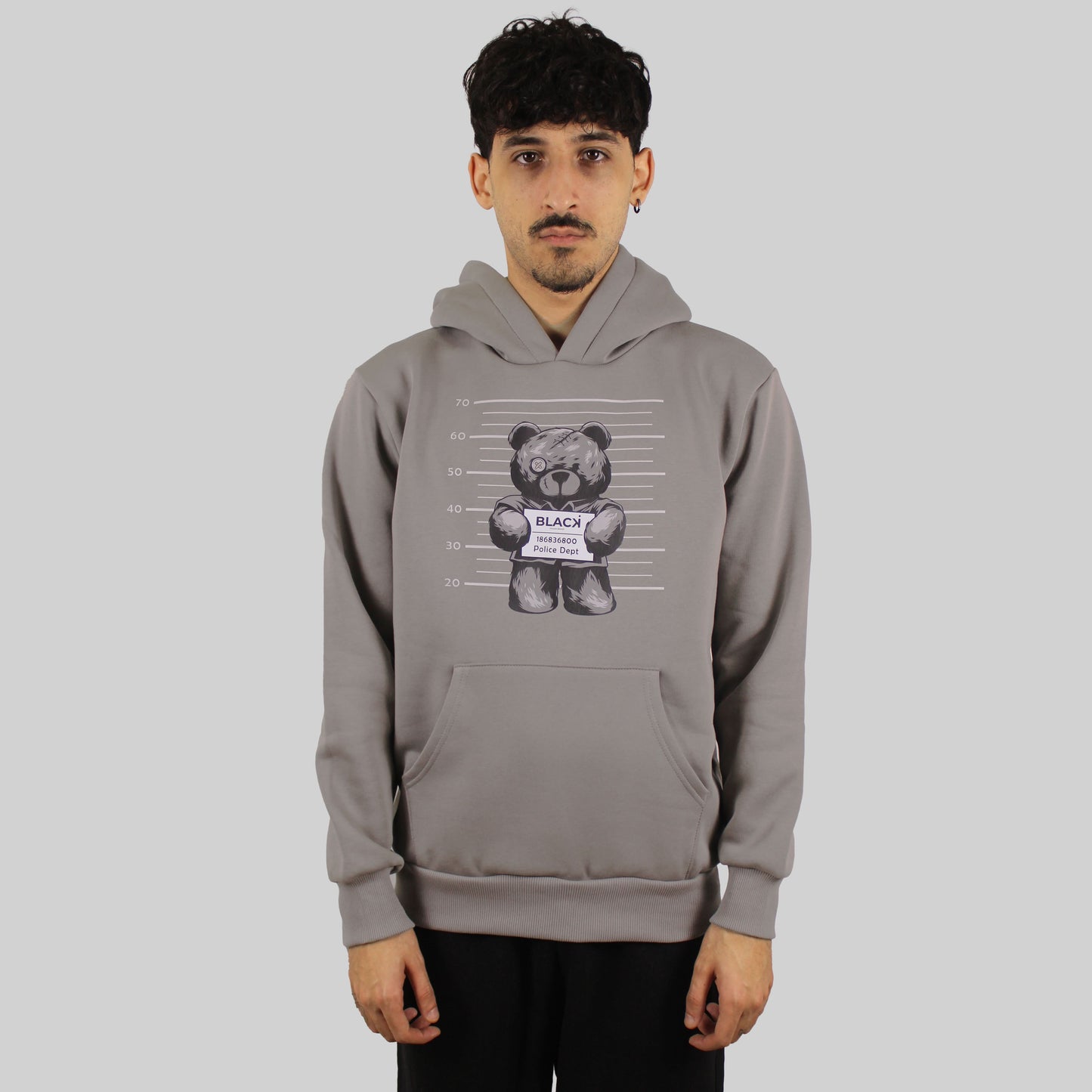 Hoodie Teddy grey
