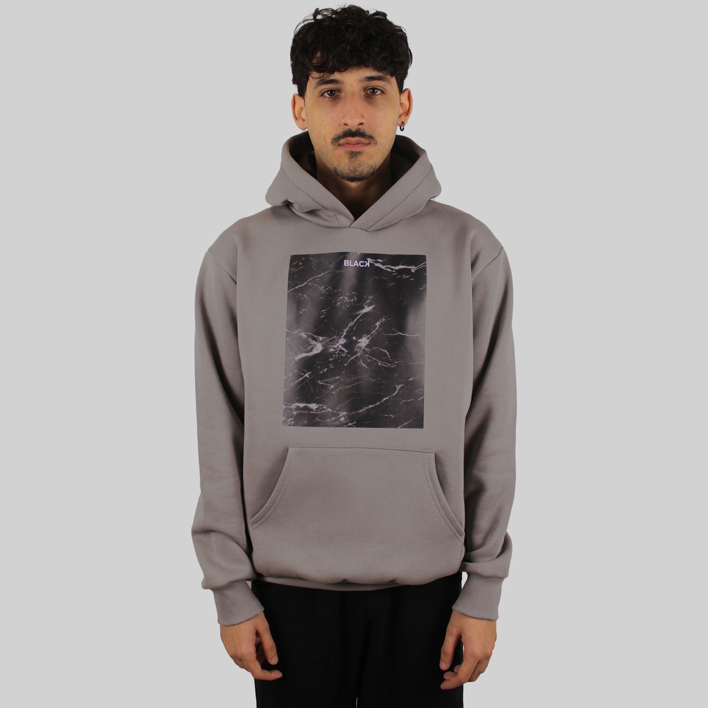 Felpa black marble grey