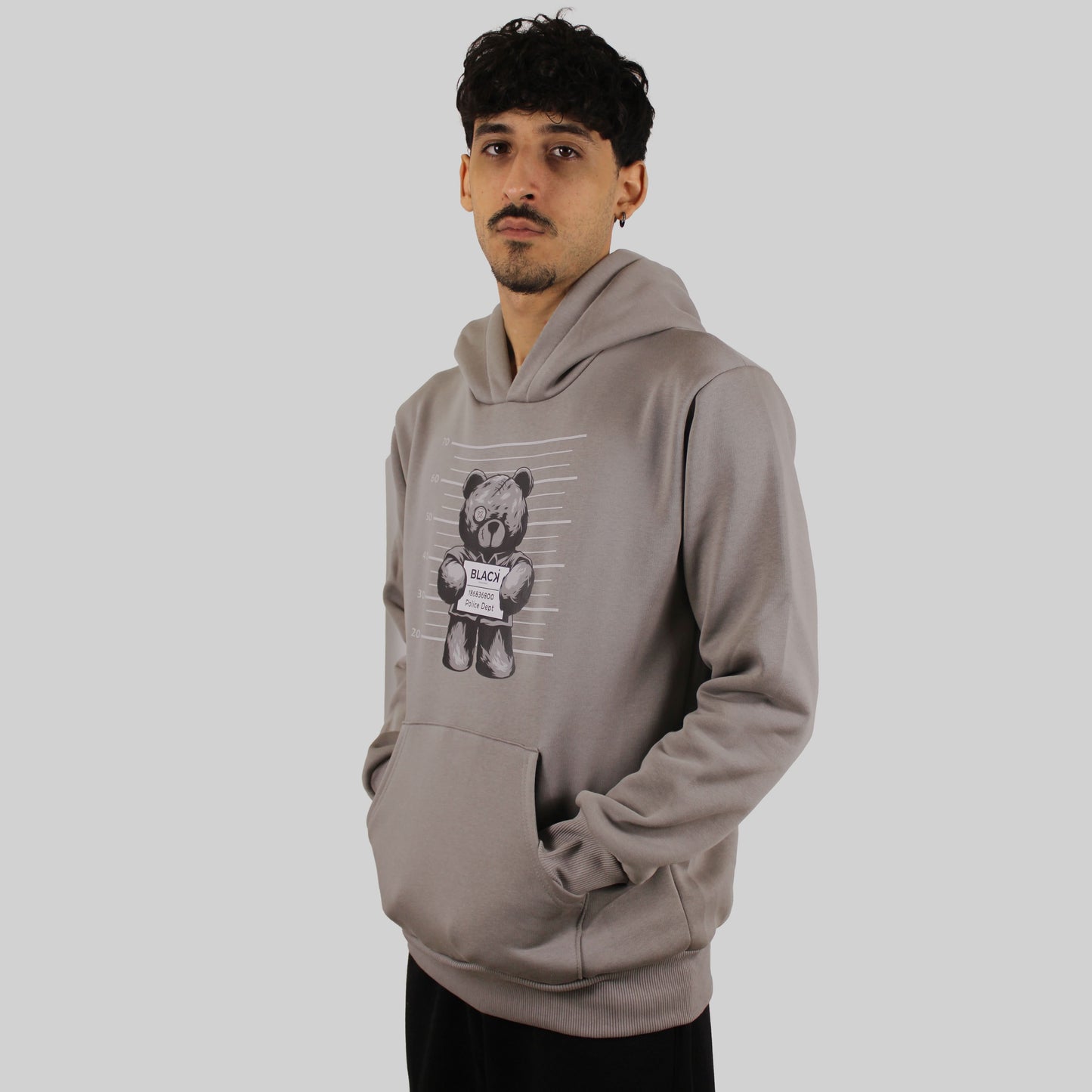 Hoodie Teddy grey