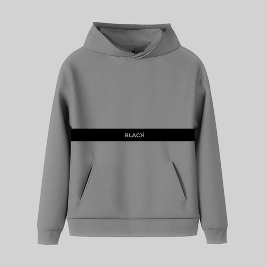 Hoodie Black Line Grey
